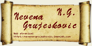 Nevena Grujesković vizit kartica